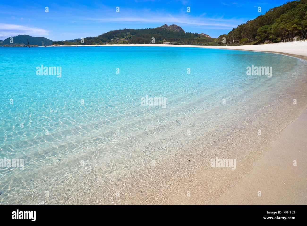 Praia de Rodas Strand im Islas Cies Insel in Vigo Spanien Stockfoto