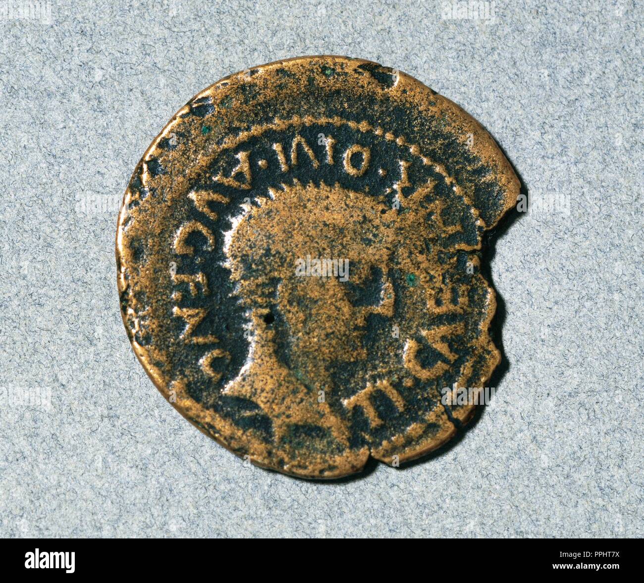 Romische Munze Hohe Reich 1 Jahrhundert Legende Ti Caesar Divi Aug F Aug Ausstellende Stelle Tiberius Bronze Minze Saguntum Sagunto Historisches Museum Von Sabadell Katalonien Spanien Stockfotografie Alamy Romische Munze Hohe Reich 1 Jahrhundert Legende Ti Caesar Divi Aug F Aug Ausstellende Stelle Tiberius Bronze Minze Saguntum Sagunto Historisches Museum Von Sabadell Katalonien Spanien Stockfotografie Alamy