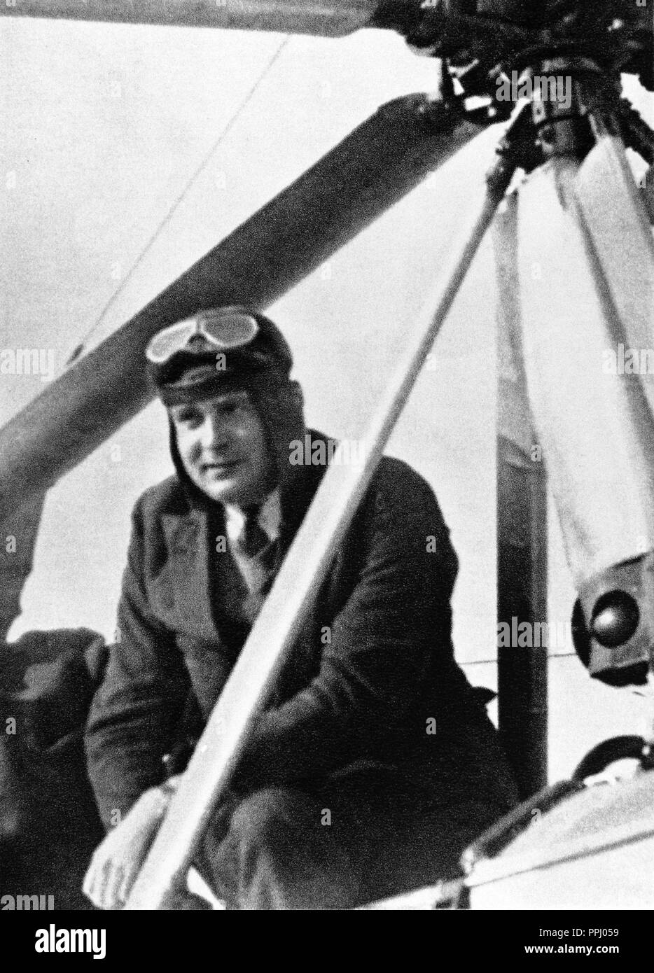 Juan de la Cierva y Codorníu, 1. die Anzahl der De La Cierva (1895-1936) war ein spanischer Bauingenieur-, Pilot- und Aeronautical Engineer. Seine bekannteste Vollendung war die Erfindung im Jahre 1920 der Autogiro, [1] ein Single-Rotor Art der Flugzeuge, genannt Tragschrauber in englischer Sprache zu sein. Lage: Biblioteca Nacional - coleccion. MADRID. Spanien. Stockfoto