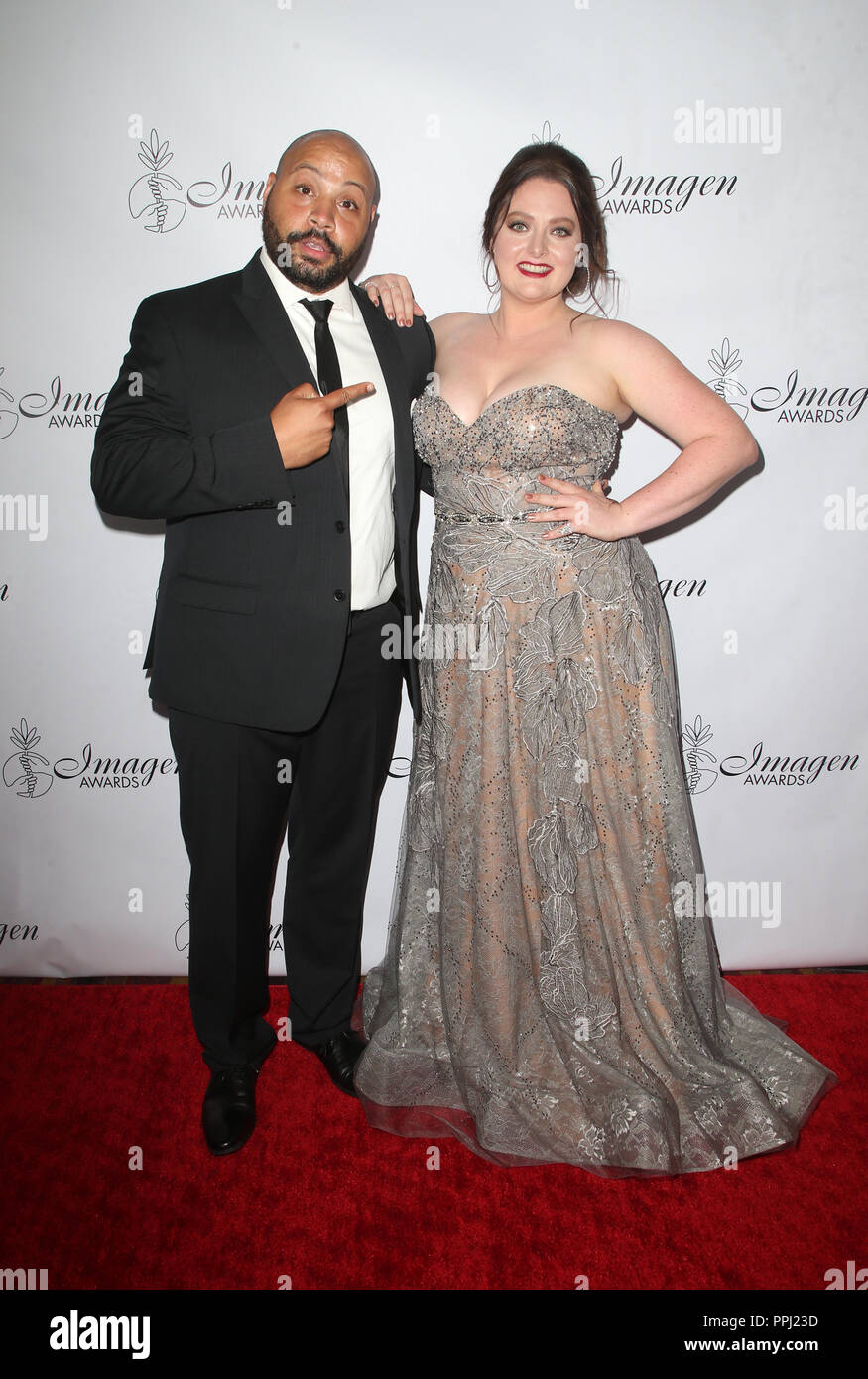 33. jährlichen Imagen Awards - Ankunft mit: Colton Dunn, Lauren Ash Wo: Los Angeles, Kalifornien, Vereinigte Staaten, wenn: 25. Aug. 2018 Credit: FayesVision/WENN.com Stockfoto
