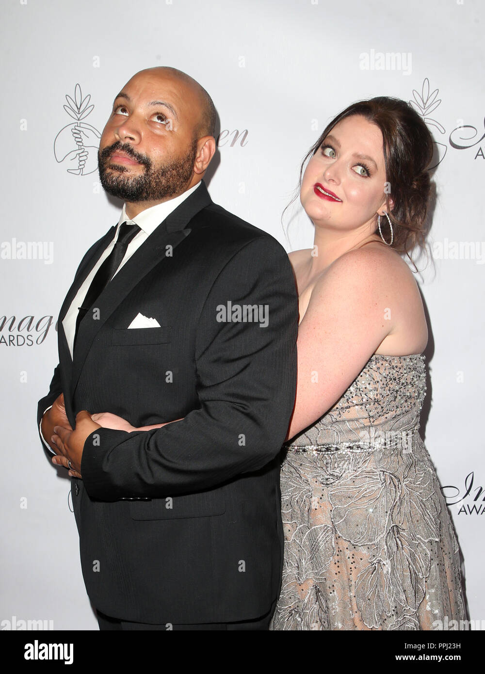 33. jährlichen Imagen Awards - Ankunft mit: Colton Dunn, Lauren Ash Wo: Los Angeles, Kalifornien, Vereinigte Staaten, wenn: 25. Aug. 2018 Credit: FayesVision/WENN.com Stockfoto