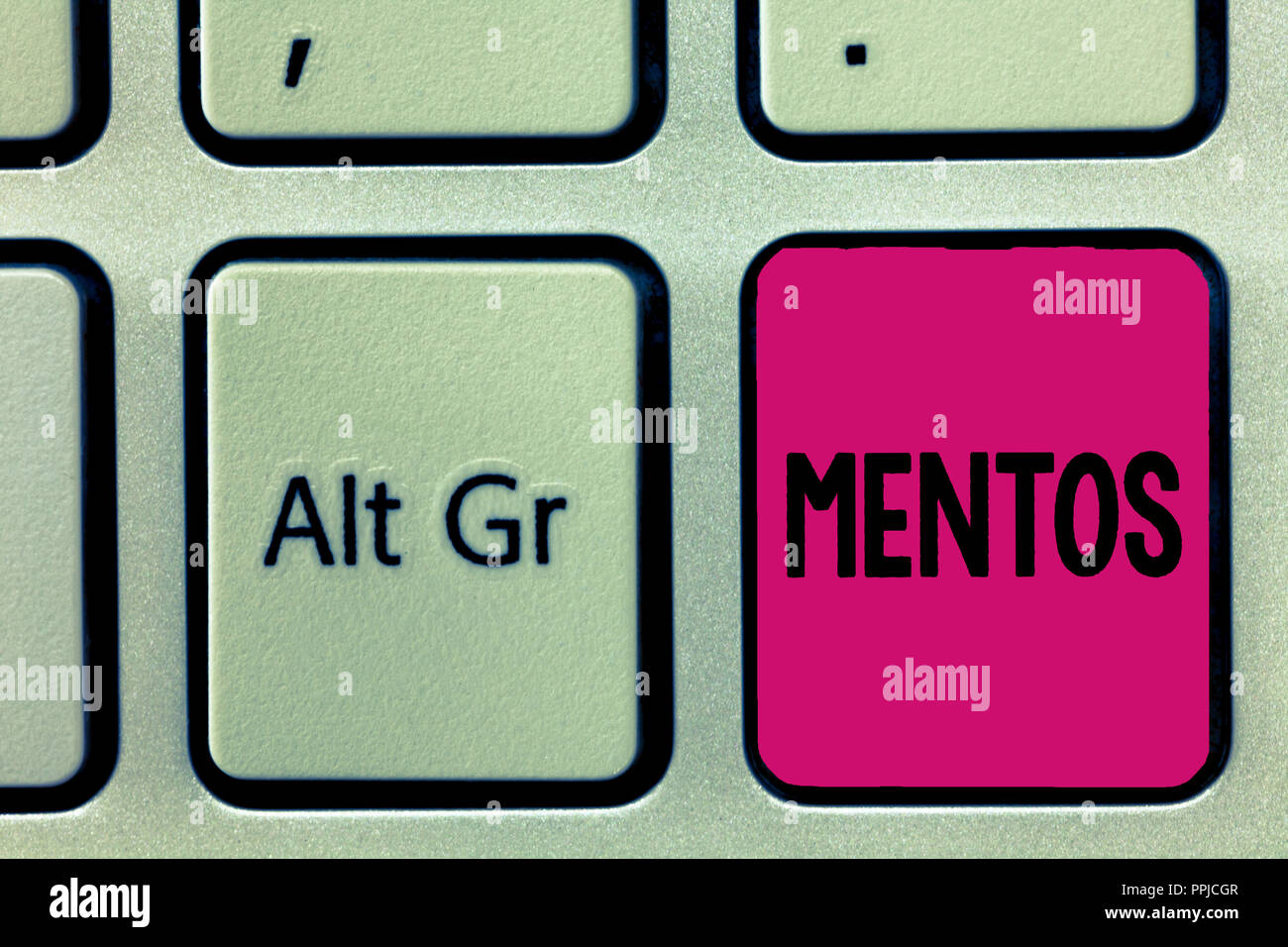 Handschrift text Mentos. Begriff Sinne Stil der jamaikanischen Volksmusik auf den traditionellen Tanz Rhythmus. Stockfoto