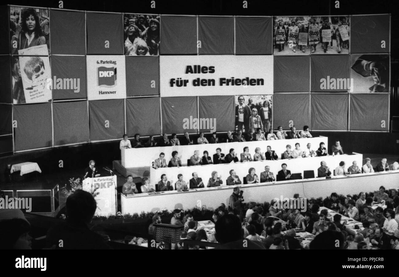 Der 6. Kongress der Deutschen Kommunistischen Partei (DKP) Am 29. - 31. Mai 1981 in Hannover. | Verwendung weltweit Stockfoto