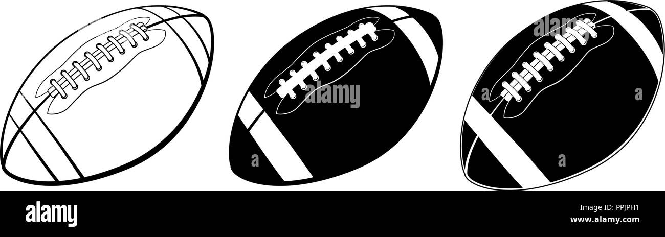 American football Ball auf weißem Hintergrund Vektor-illustration isoliert Stock Vektor