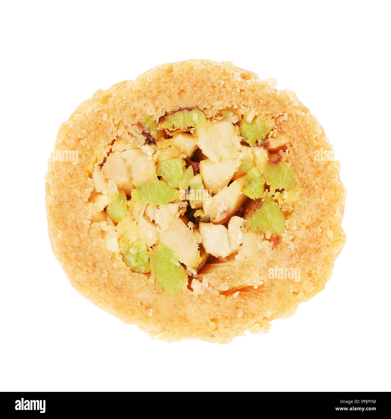 orientalische Süßigkeiten Baklava, isoliert auf weißem Hintergrund Stockfoto