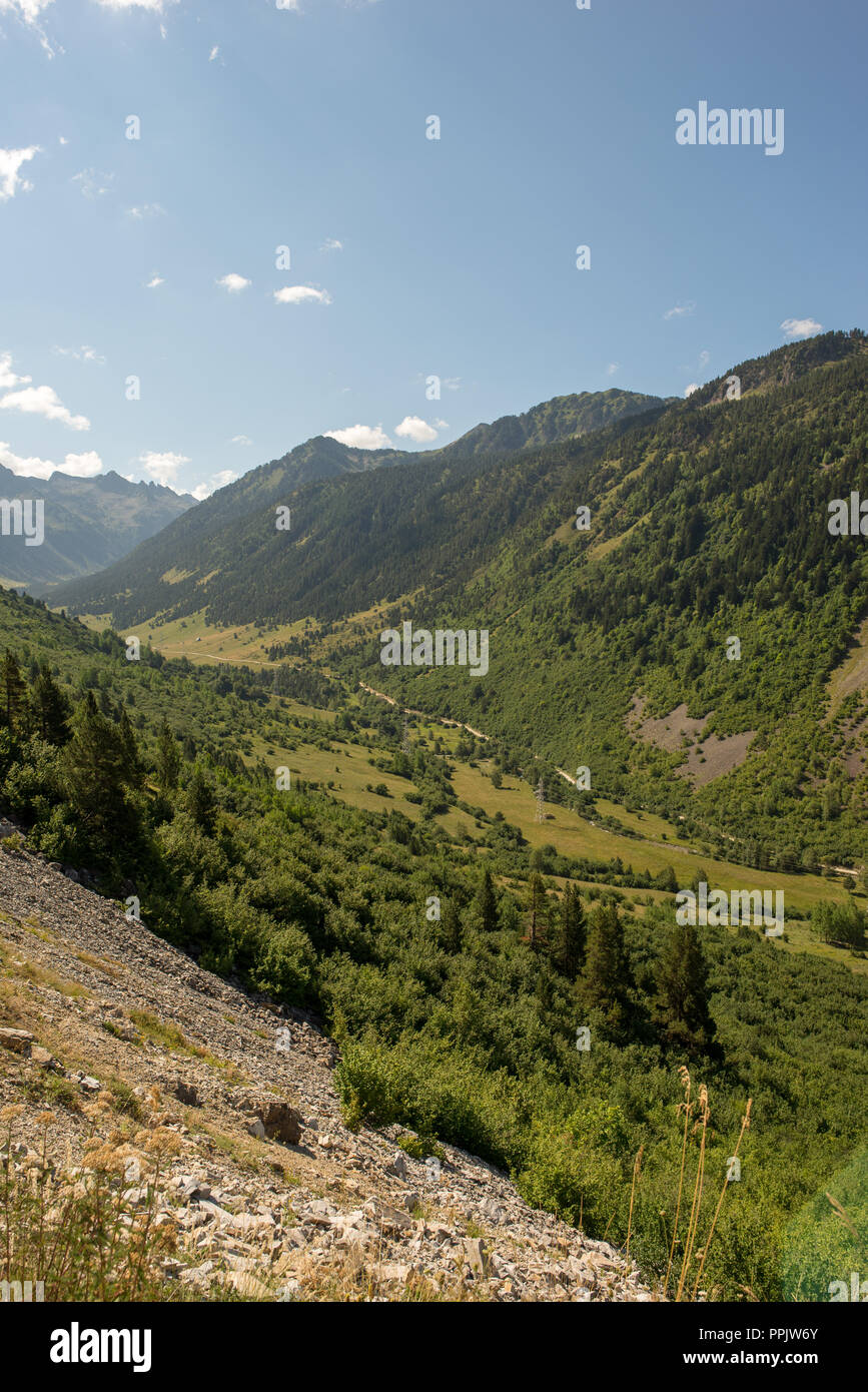 Berge in der bonaigua im Tal von Aran, Pyrenäen, Spanien Stockfoto