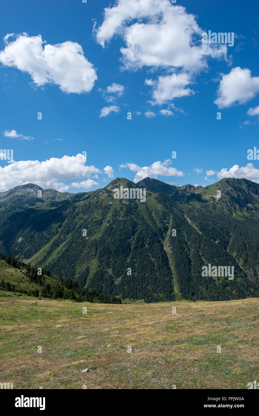 Berge in der bonaigua im Tal von Aran, Pyrenäen, Spanien Stockfoto