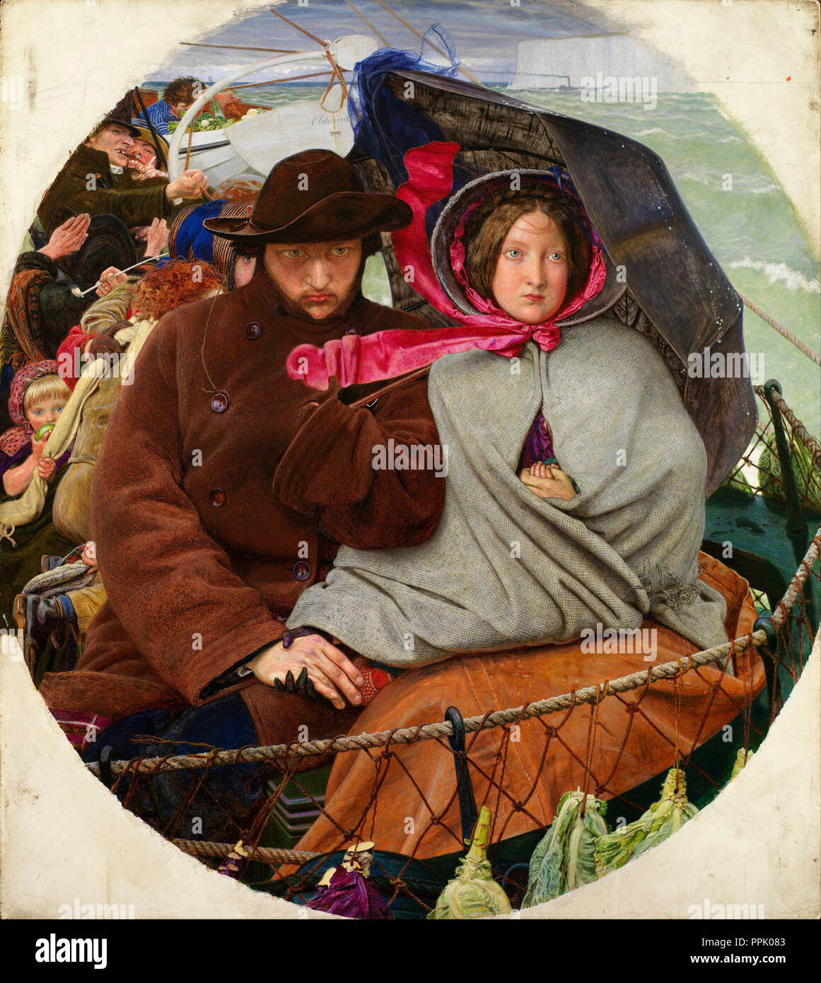 Die letzte von England. Datum/Zeitraum: 1852/1855. Malerei. Öl auf Leinwand. Breite: 750 mm. Höhe: 825 mm. Thema: Ford Madox Brown. Stockfoto