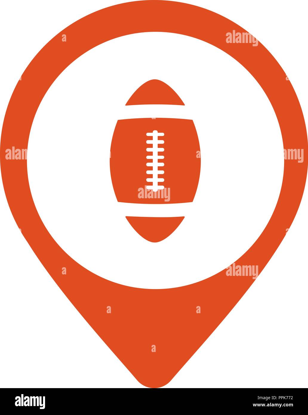 Rote Karte Zeiger mit American Football - Symbol Stock Vektor