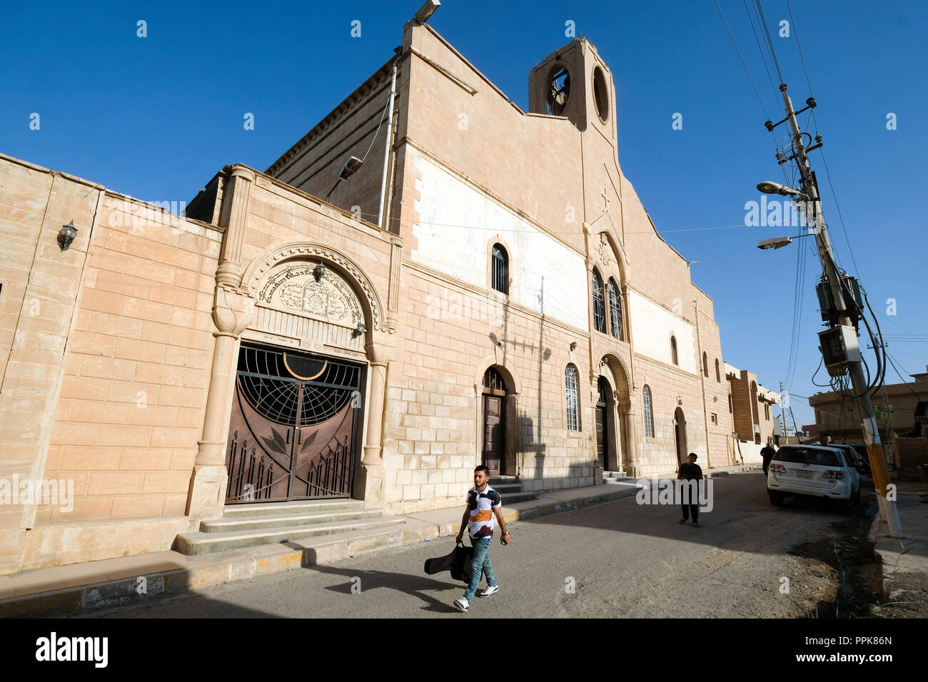 Die Unbefleckte Empfängnis Kirche von Quaraqosh (Hamdaniya), Irak, autonomen kurdischen Region - Assyrisch-Orthodoxe Kathedrale von Quaraqosh, Irak, autonome kurdische Region Stockfoto
