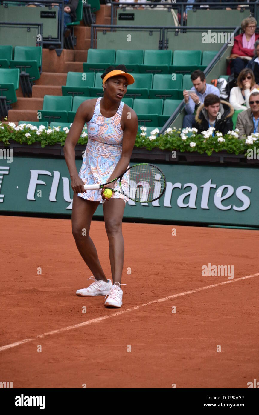 Venus Williams in Roland-Garros-2016 Stockfoto