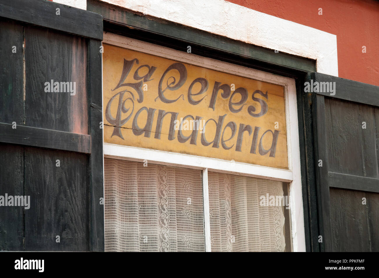 Bäckerei, Mahon/Mao, Menorca, Balearen, Spanien. Stockfoto