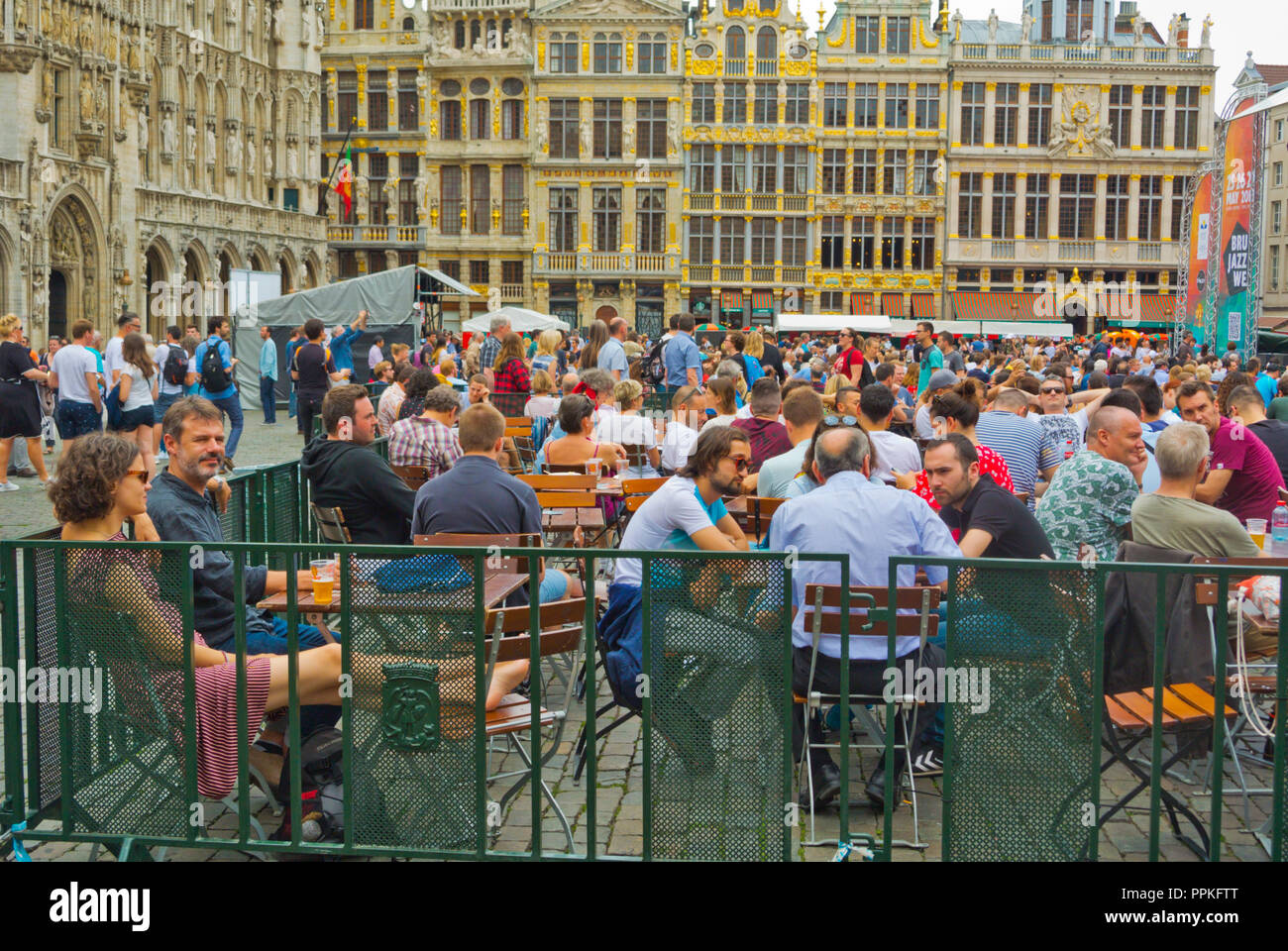 Brüssel Jazz Weekend, Jazz Festival, der Grand Place, Grote Markt, Hauptplatz, Brüssel, Belgien Stockfoto