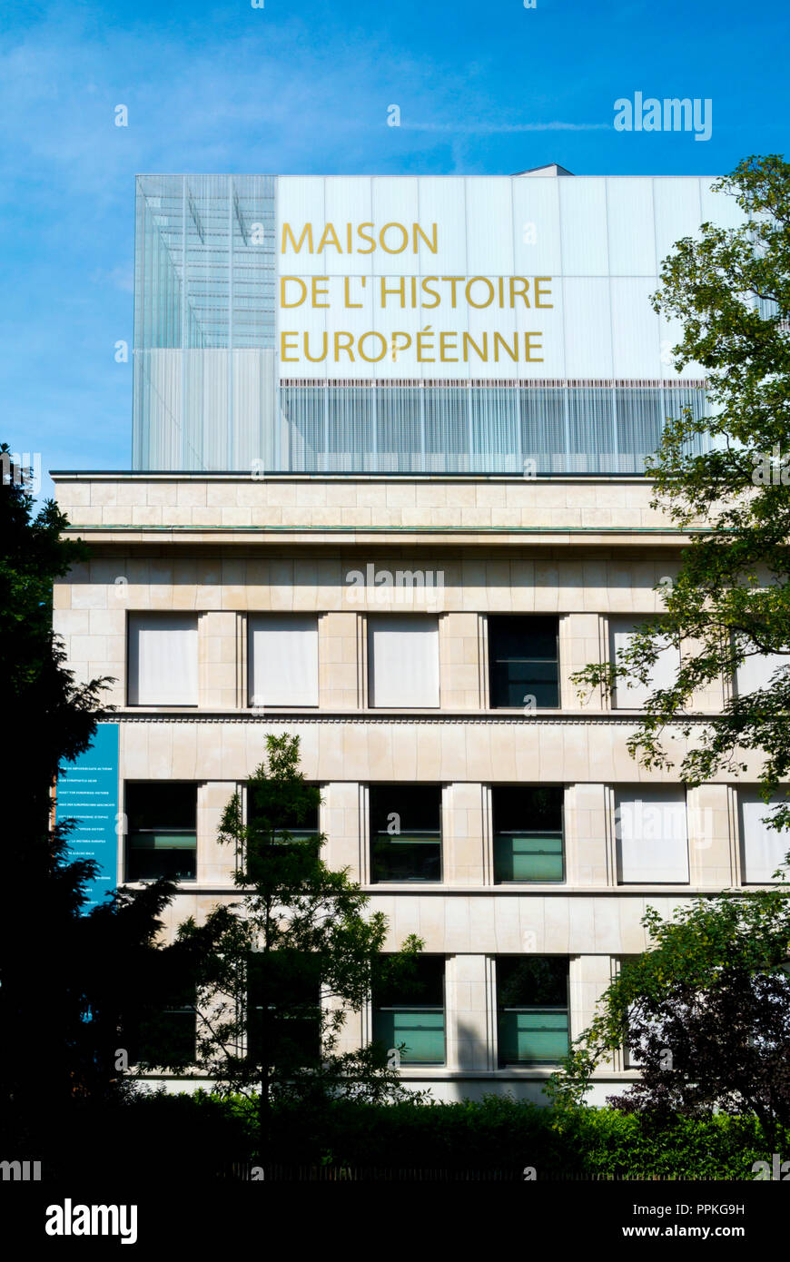 Maison de l'histoire Europeenne, Haus der Europäischen Geschichte, Parc Leopold, Leopold Viertel, Brüssel, Belgien Stockfoto