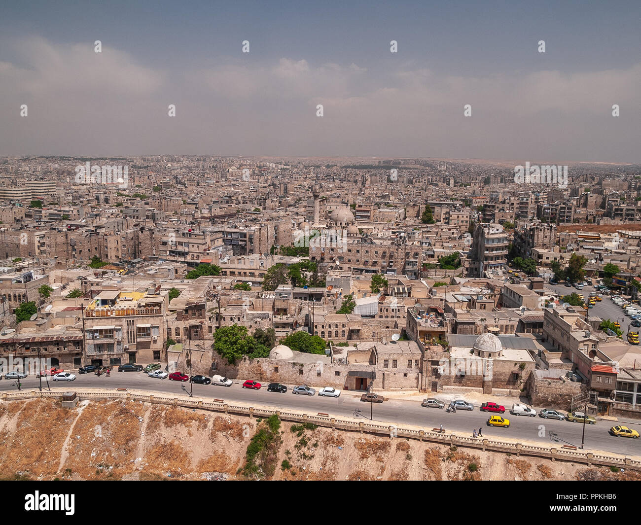 Die Zitadelle von Aleppo-mittelalterlichen befestigten Palast im ...
