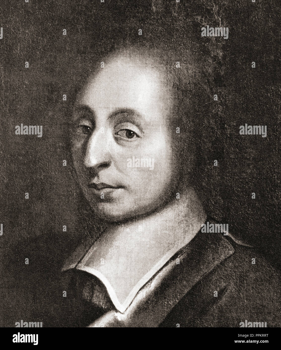 Blaise Pascal, 1623 - 1662. Französischer Mathematiker, Physiker, Erfinder, Schriftsteller und katholischer Theologe. Stockfoto