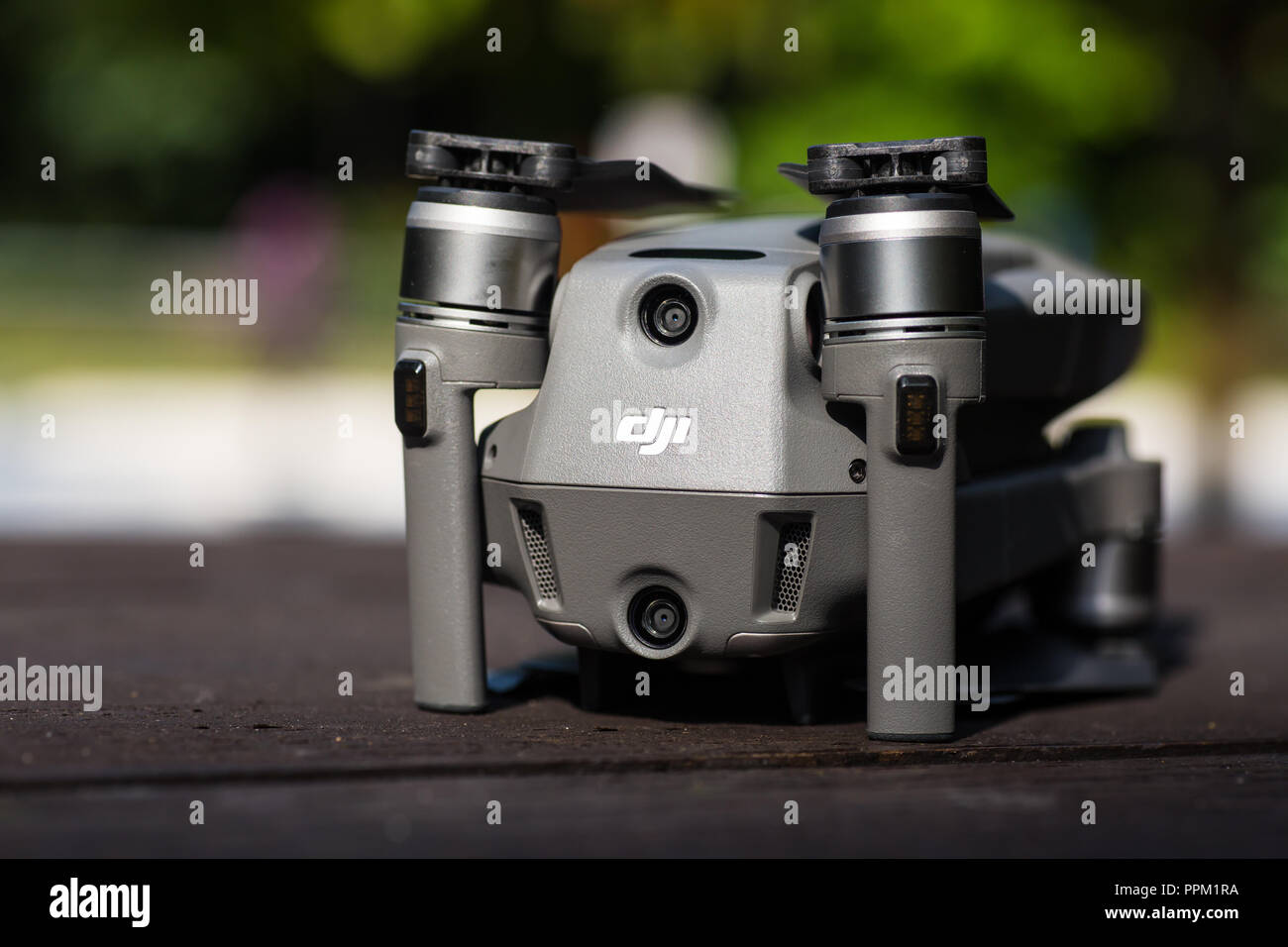Ansicht der Rückseite des DJI Mavic2 Pro Drohne Stockfoto