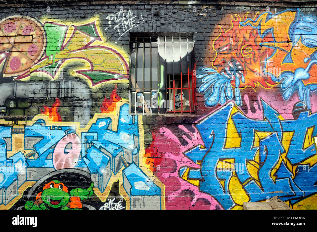 Wandmalerei. Berlin, Deutschland Stockfoto
