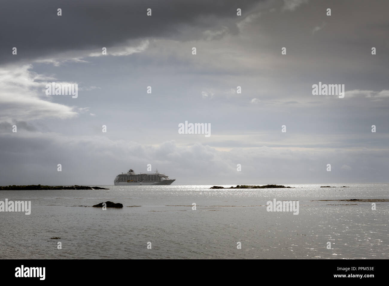 Die Welt ein Luxus Apartment schwimmende Schiff aus Islay in der Inneren Hebriden von Schottland Stockfoto