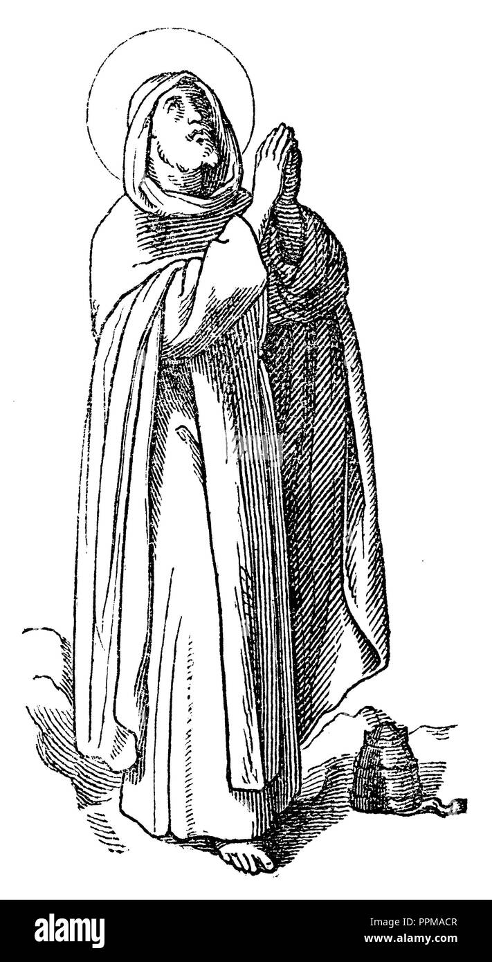 Celestine V (ursprünglich Pietro da Morrone, Petrus de Murrone oder Pietro Angelari, C. 1209 / 1210-1296), Einsiedler, Gründer der Cölestin bestellen und von Juli bis Dezember 1294 Papst, Stockfoto