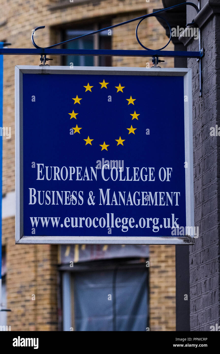 Europäische Hochschule für Wirtschaft und Management, Great Eastern Street, London, England, Großbritannien Stockfoto