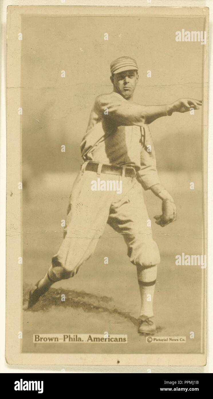Boardwalk Braun, Philadelphia Leichtathletik, Baseball card Portrait Stockfoto Boardwalk Braun, Philadelphia Leichtathletik, Baseball card Portrait Stockfoto
