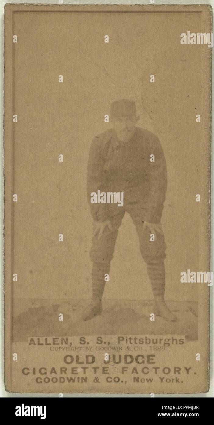 Bob Allen, Pittsburgh Mannschaft, Baseball card Portrait Stockfoto