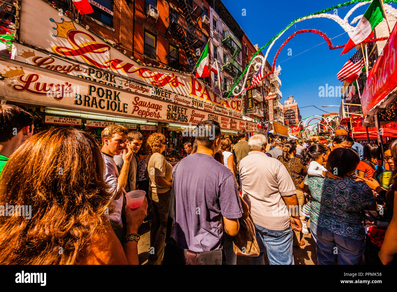 Fest des San Gennaro Little Italy Mulberry Street Manhattan New York, New York, USA Stockfoto