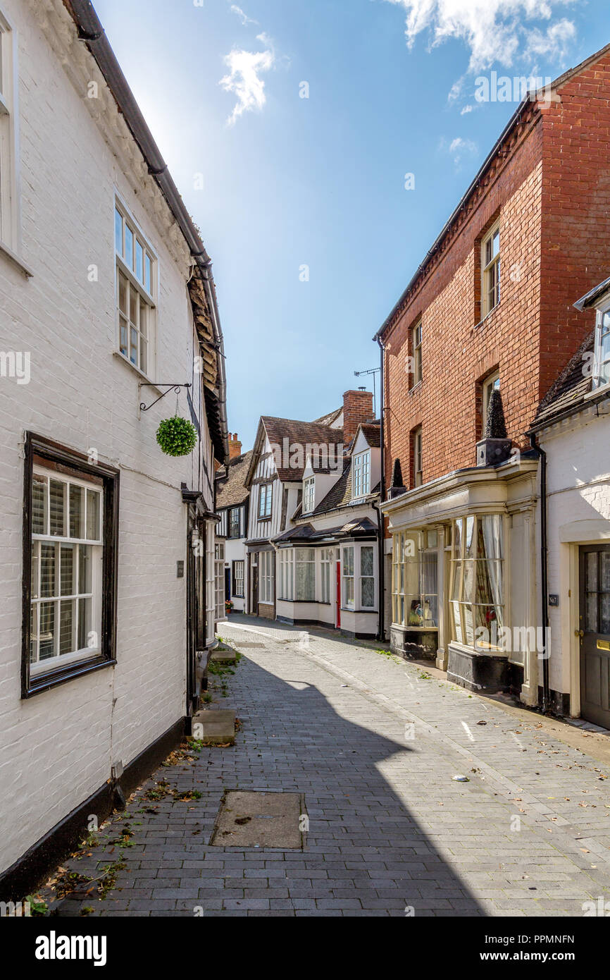 Butter Straße in Alcester, Warwickshire. Stockfoto