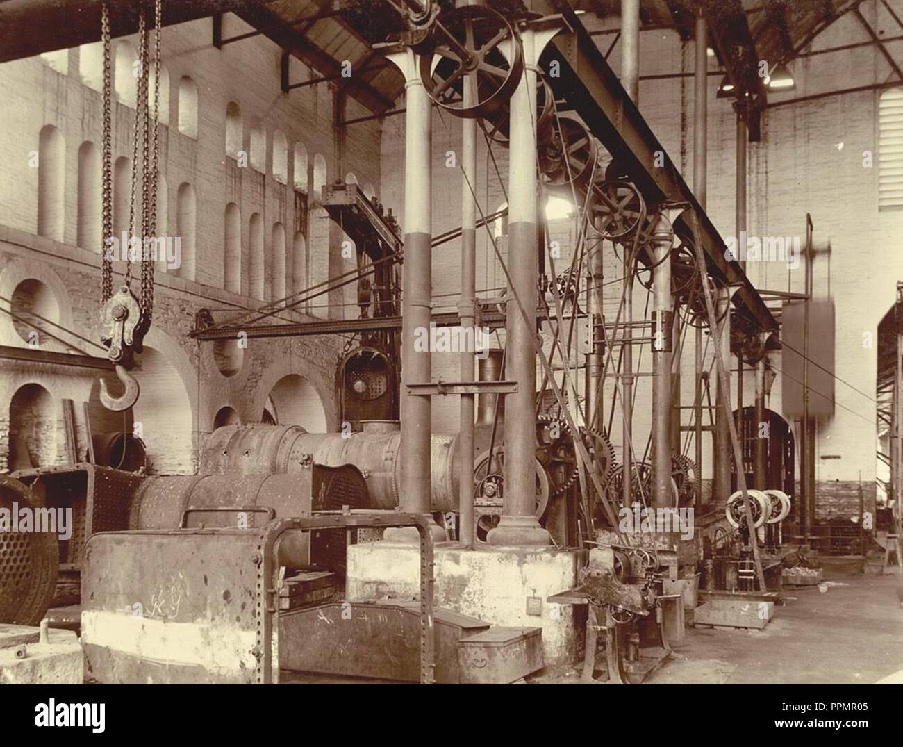 Kessel Shop - West Bay Jamalpur Eisenbahn Workshops - 1897. Stockfoto