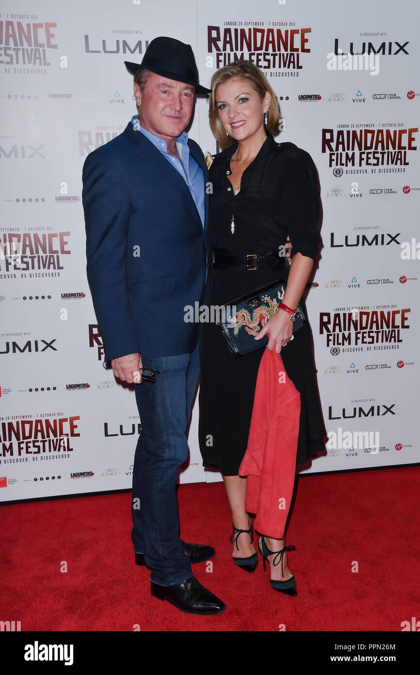 London, Großbritannien. 26. September 2018. Michael Flatley, Niamh O'Brien besucht die Raindance Eröffnungsgala 2018 Vue West End, den Leicester Square am 26. September 2018 in London, England statt. Bild Capital/Alamy leben Nachrichten Stockfoto