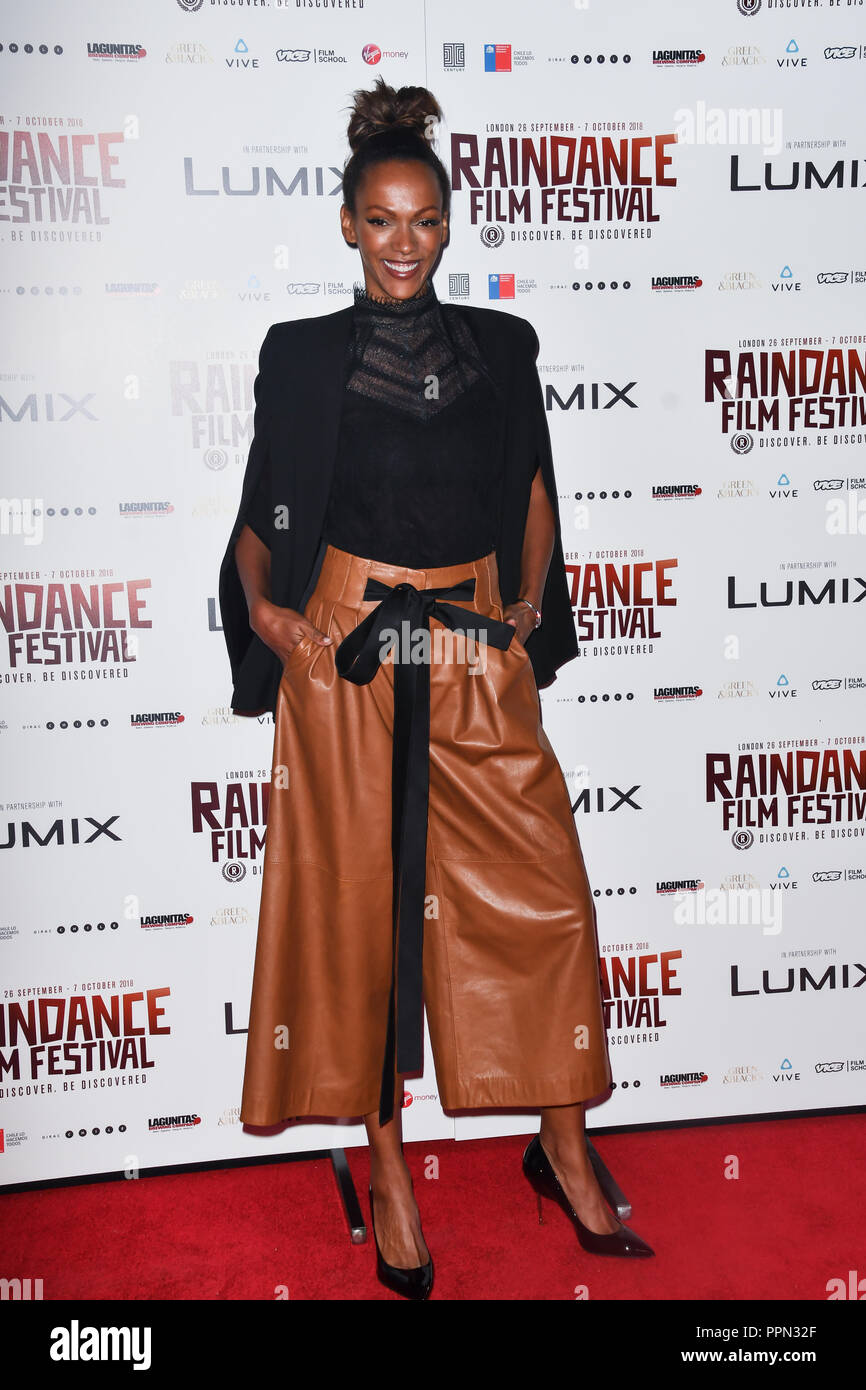 London, Großbritannien. 26. September 2018. Judith Shekoni - Raindance Juror besucht die Raindance Eröffnungsgala 2018 Vue West End, den Leicester Square am 26. September 2018 in London, England statt. Bild Capital/Alamy leben Nachrichten Stockfoto