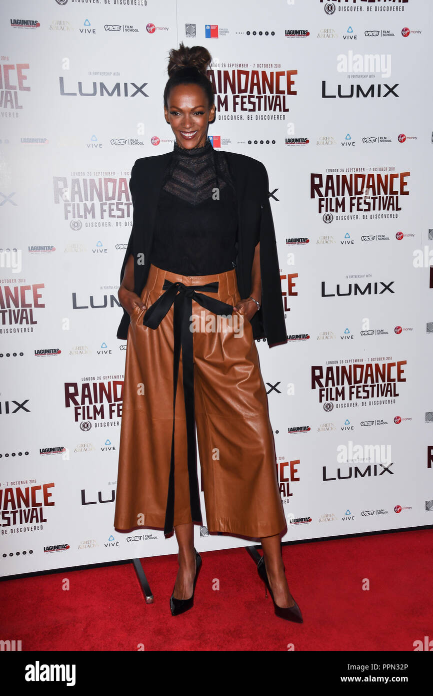 London, Großbritannien. 26. September 2018. Judith Shekoni - Raindance Juror besucht die Raindance Eröffnungsgala 2018 Vue West End, den Leicester Square am 26. September 2018 in London, England statt. Bild Capital/Alamy leben Nachrichten Stockfoto