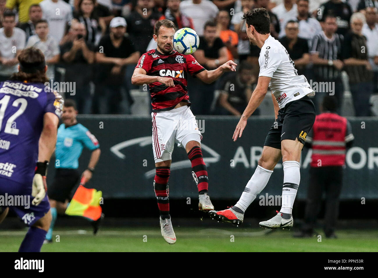 SP - Sao Paulo - 09/26/2018 - Brasilianische Cup 2018 - Korinther X Flamengo - Mateus Vital der Korinther spielt für den FC Everton Ribeiro do Flamengo während eines Spiels in der Arena Korinther Stadium für die Brasilien Cup 2018. Foto: Ale Cabral/AGIF Stockfoto