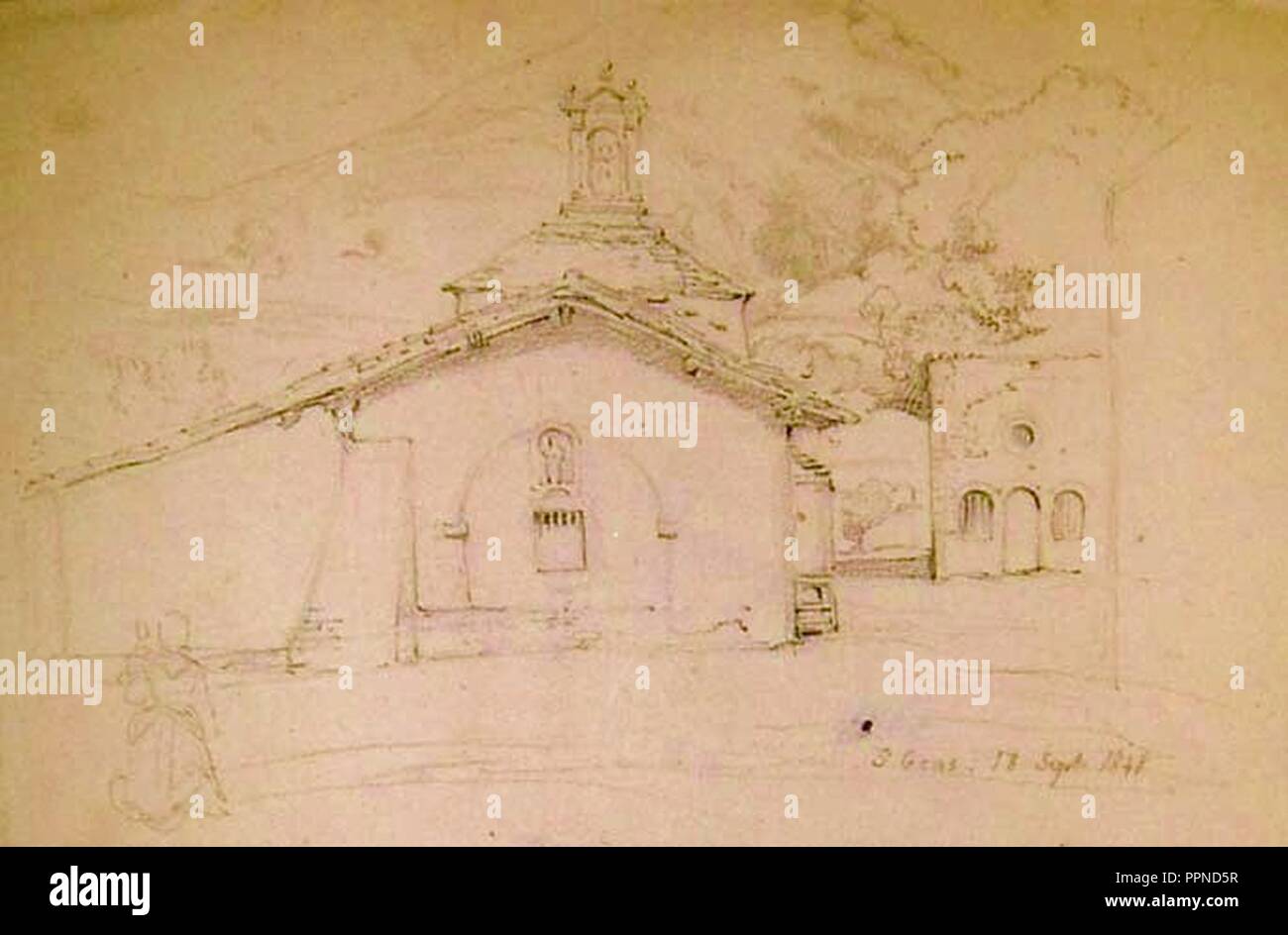 Bonaventura Laurens Ermitage Saint-Gens. Stockfoto