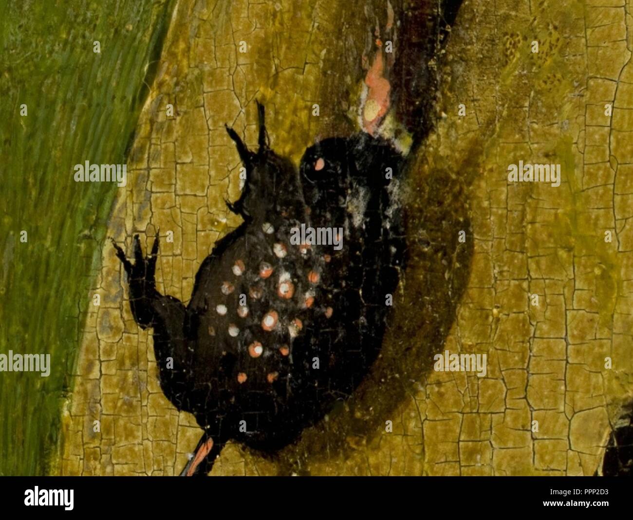 Bosch, Hieronymus Der Garten der Lüste, rechts Details Käfer