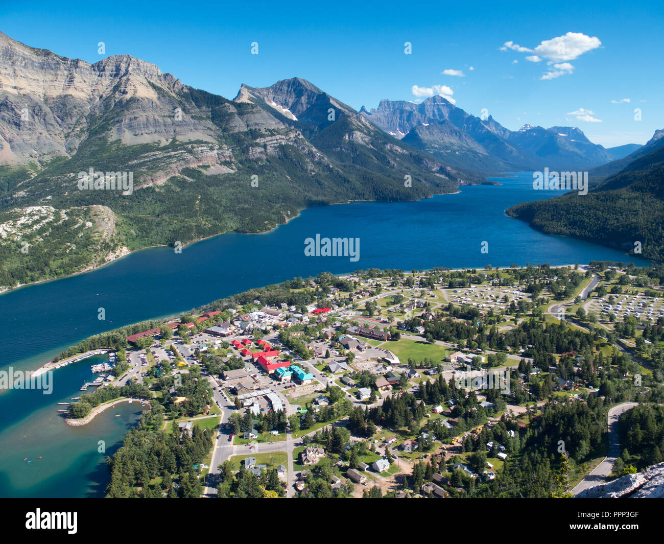 Waterton Lakes National Park von Kanada, Alberta Stockfoto