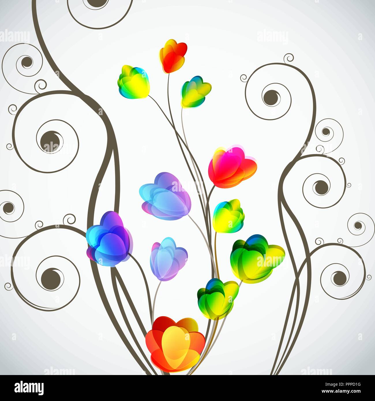 Blumenvektor Stockfotos Und Bilder Kaufen Alamy