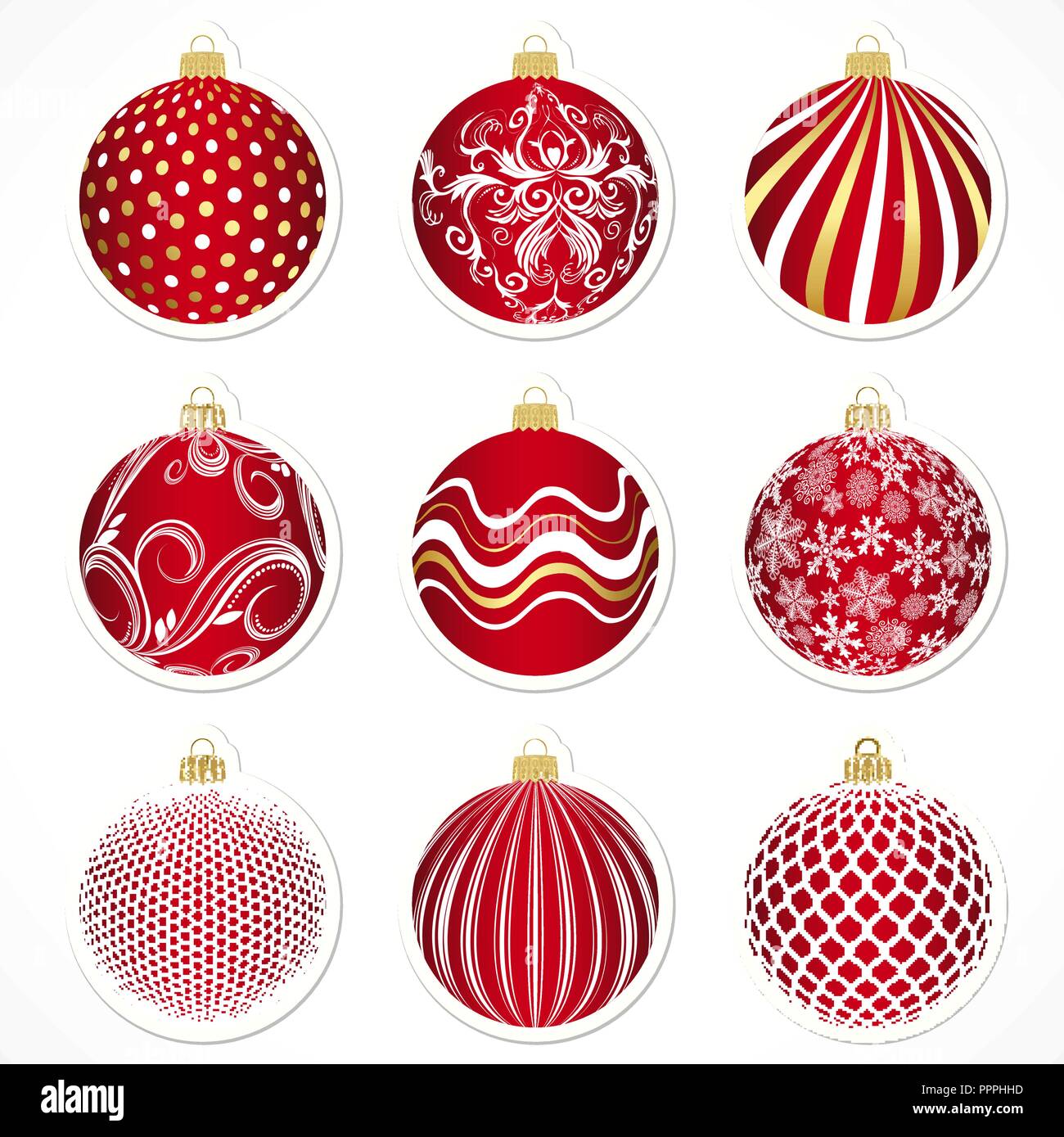 Vektor Weihnachten tags für Weihnachtskugeln oder Aufkleber Stock Vektor