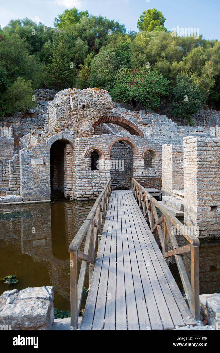 Asklepios Treasury, Nationalpark, Butrint, Saranda, Albanien Stockfoto