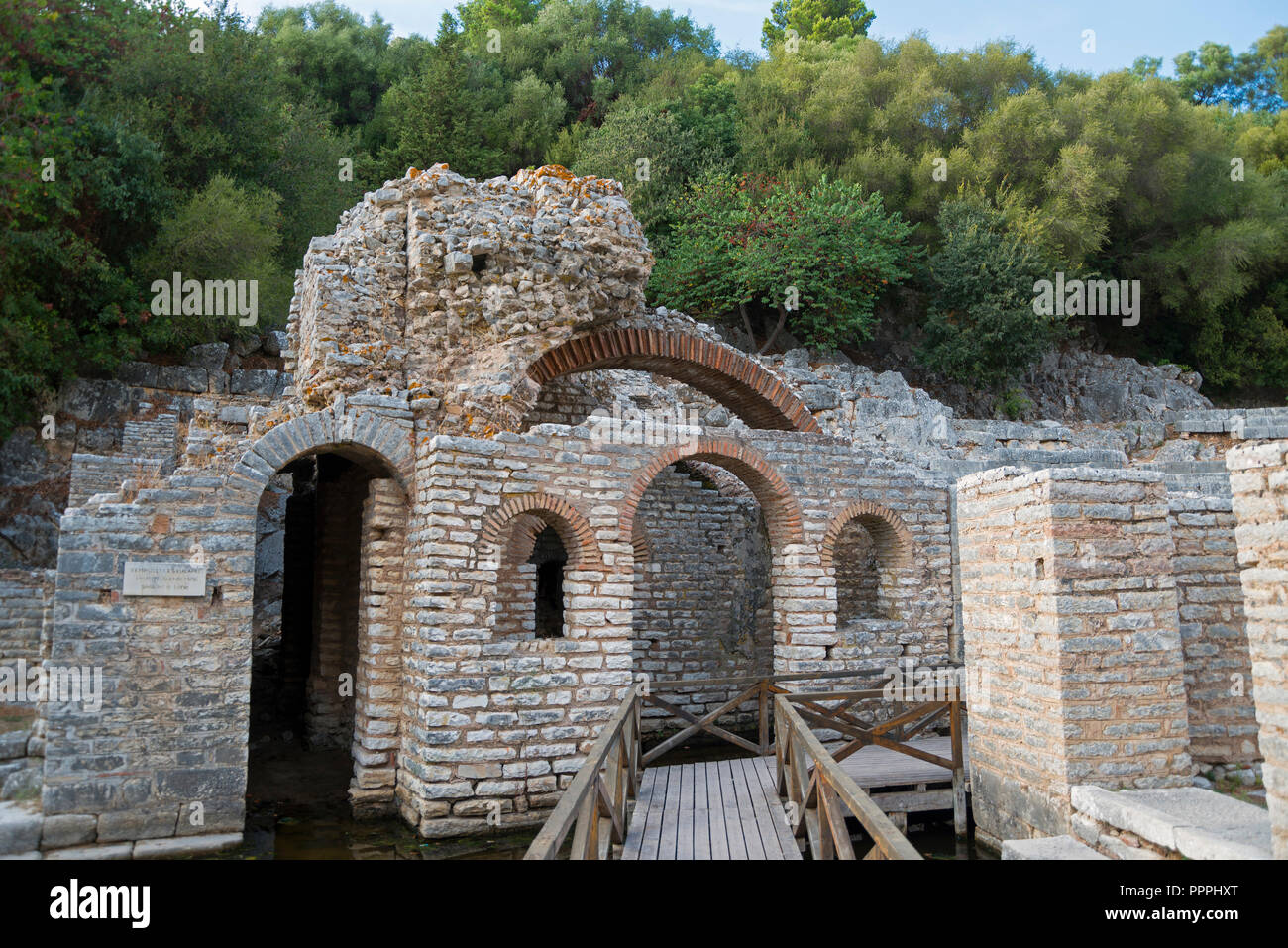 Asklepios Treasury, Nationalpark, Butrint, Saranda, Albanien Stockfoto