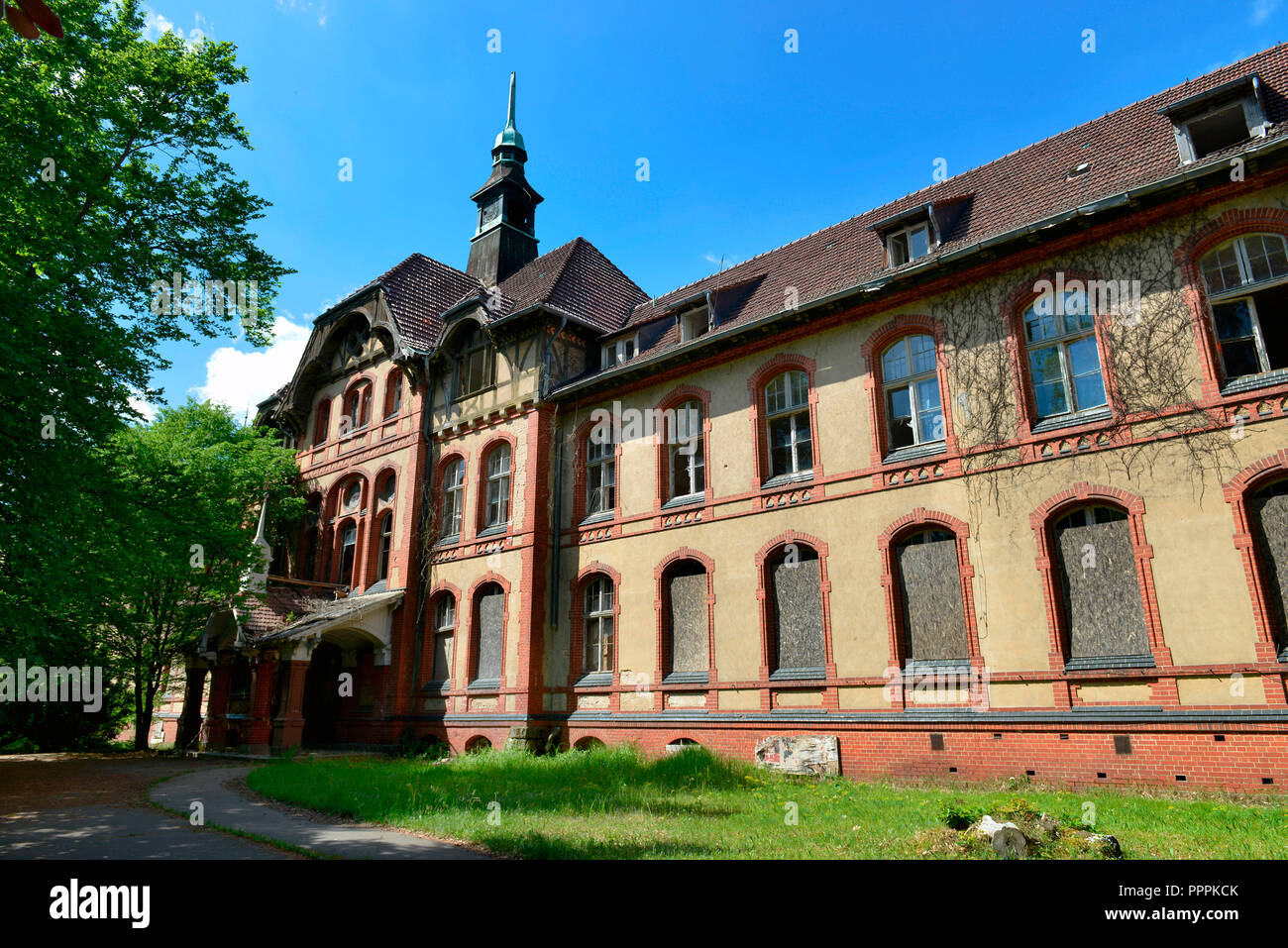 Männer sanitarium Sanitarium, Beelitz-Heilstaetten, Beelitz, Brandenburg, Deutschland Stockfoto