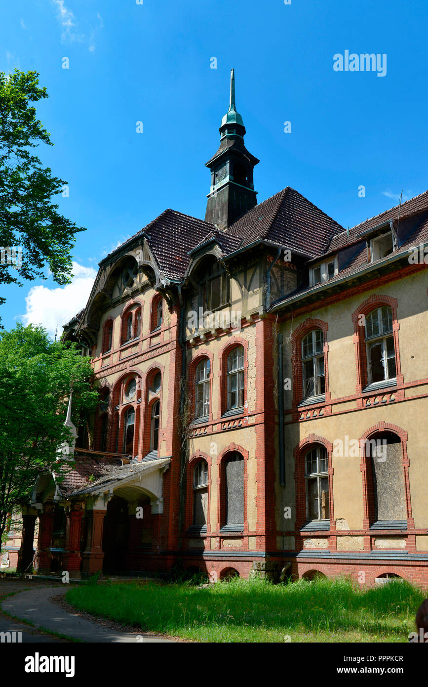 Männer sanitarium Sanitarium, Beelitz-Heilstaetten, Beelitz, Brandenburg, Deutschland Stockfoto