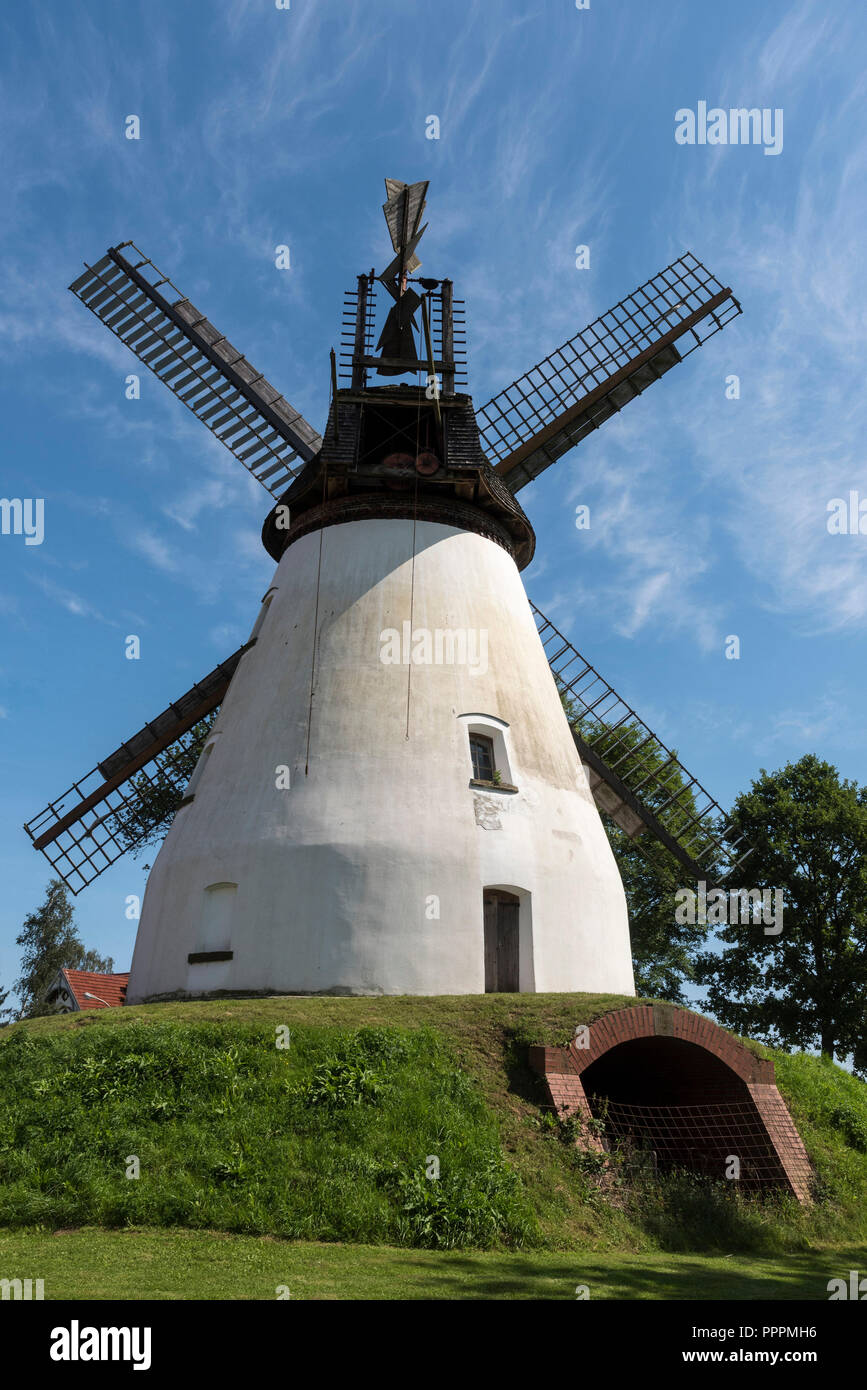 Wind Mill, Heimsen, Petershagen, Minden-Luebbecke, Ostwestfalen-Lippe, Nordrhein-Westfalen, Deutschland Stockfoto