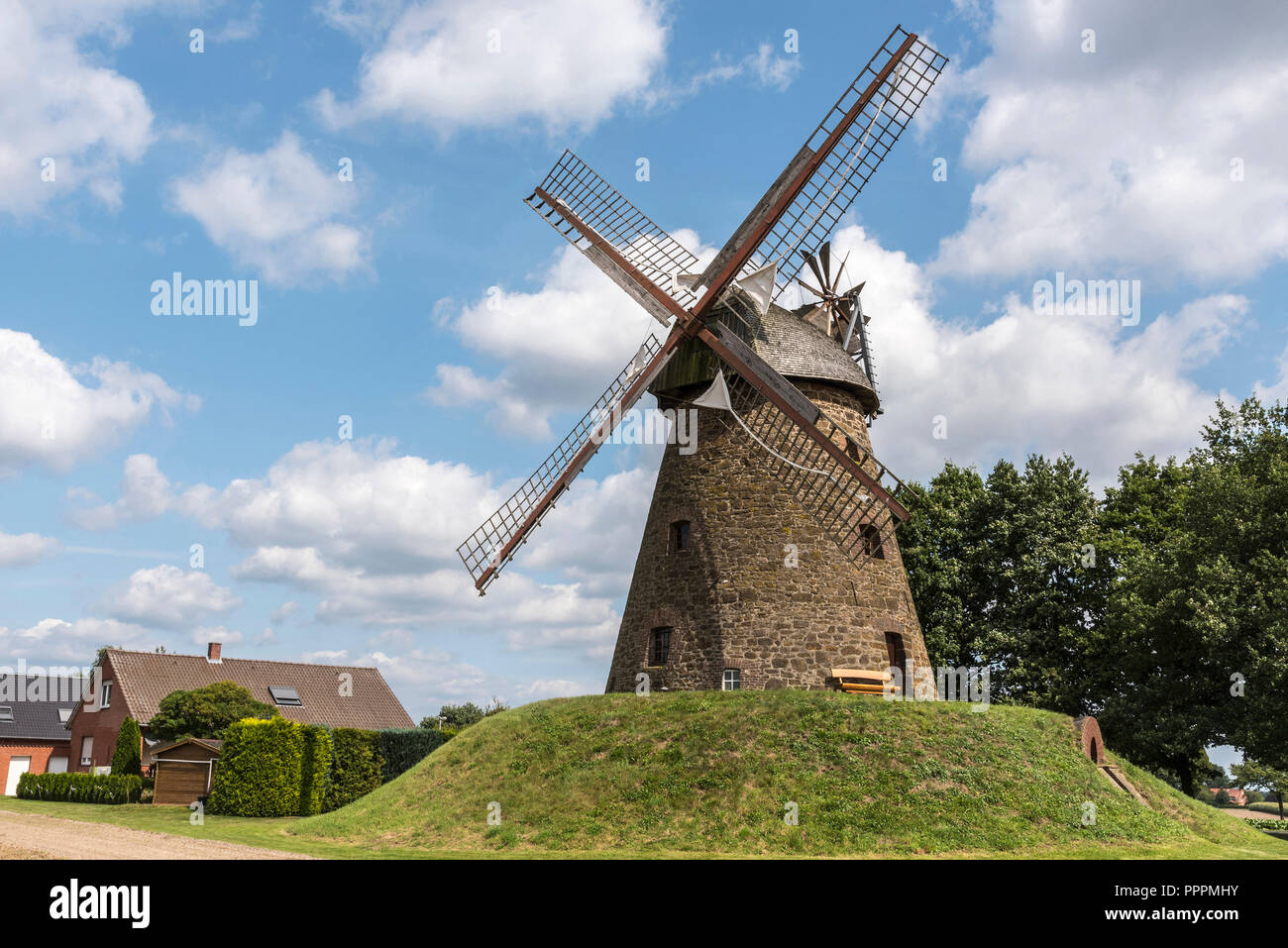 Wind Mill, Nordhemmern, Minden-Luebbecke, Ostwestfalen-Lippe, Nordrhein-Westfalen, Deutschland Stockfoto