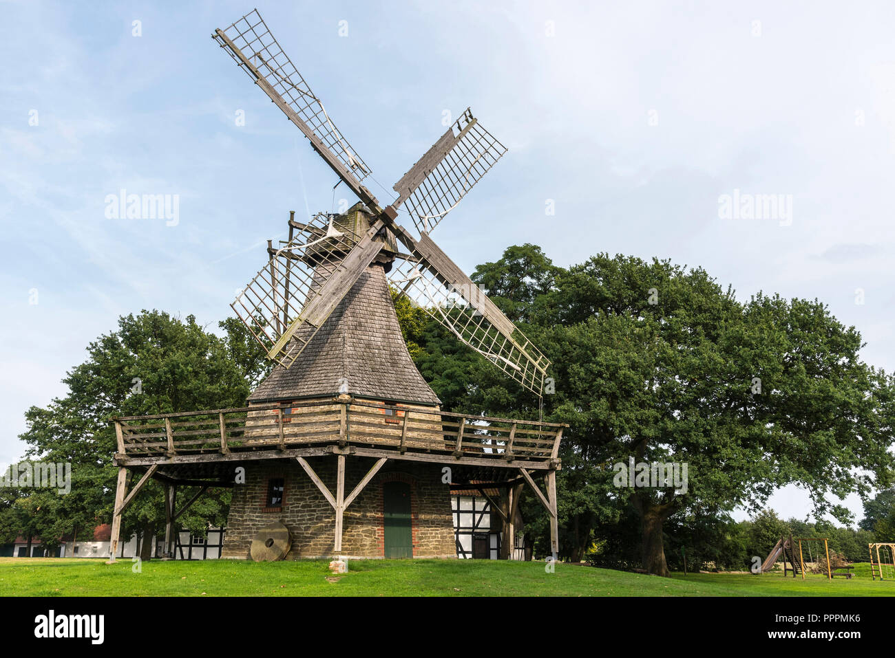 Kolthoffsche Wind Mill, Levern, Stemwede, Minden-Luebbecke, Ostwestfalen-Lippe, Nordrhein-Westfalen, Deutschland Stockfoto