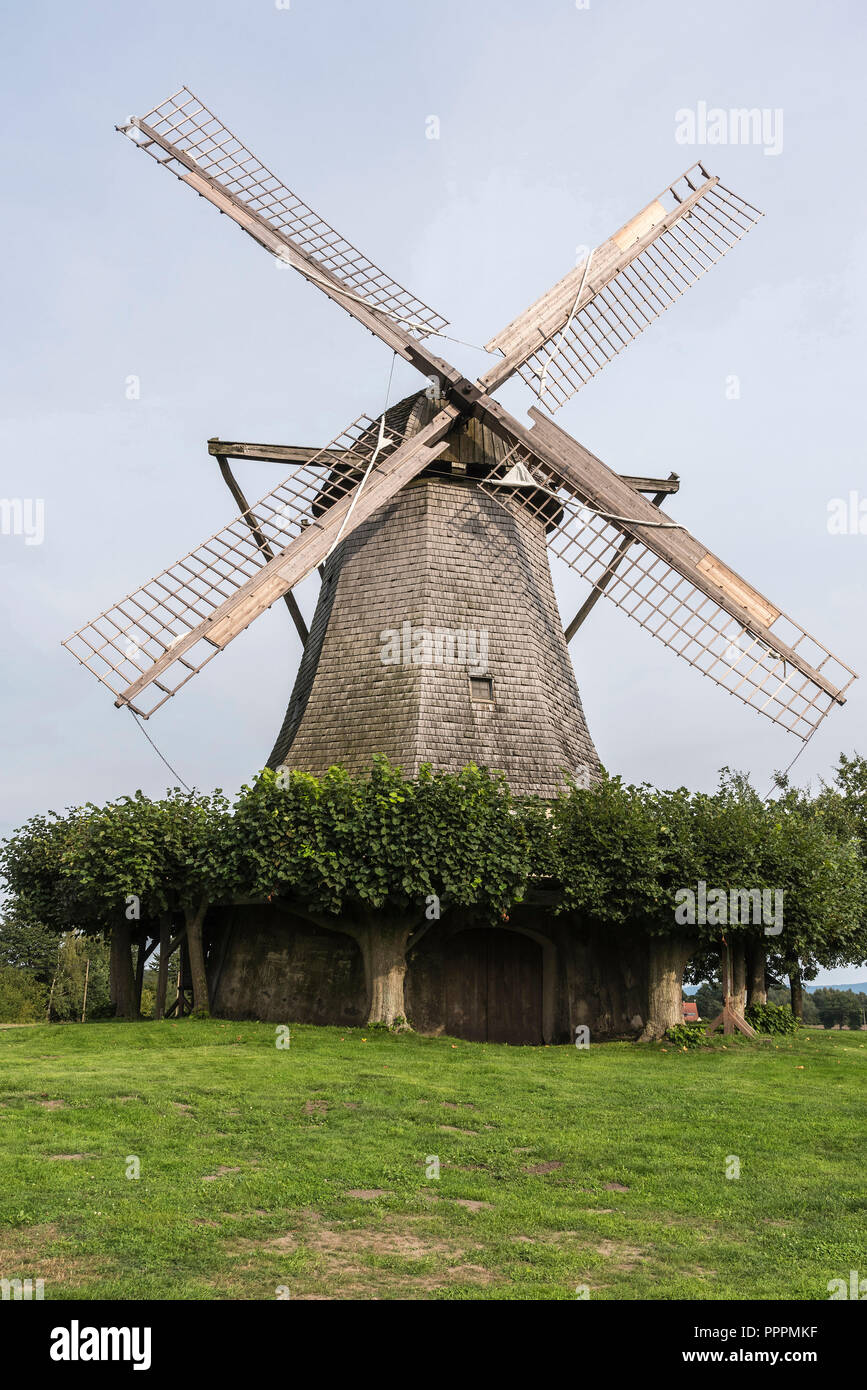 Wind Mill, Destel, Stemwede, Minden-Luebbecke, Ostwestfalen-Lippe, Nordrhein-Westfalen, Deutschland Stockfoto