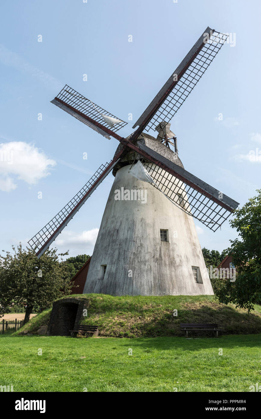 Wind Mill, Struckhof, Schnathorst, Minden-Luebbecke, Ostwestfalen-Lippe, Nordrhein-Westfalen, Deutschland, Mühle Stockfoto