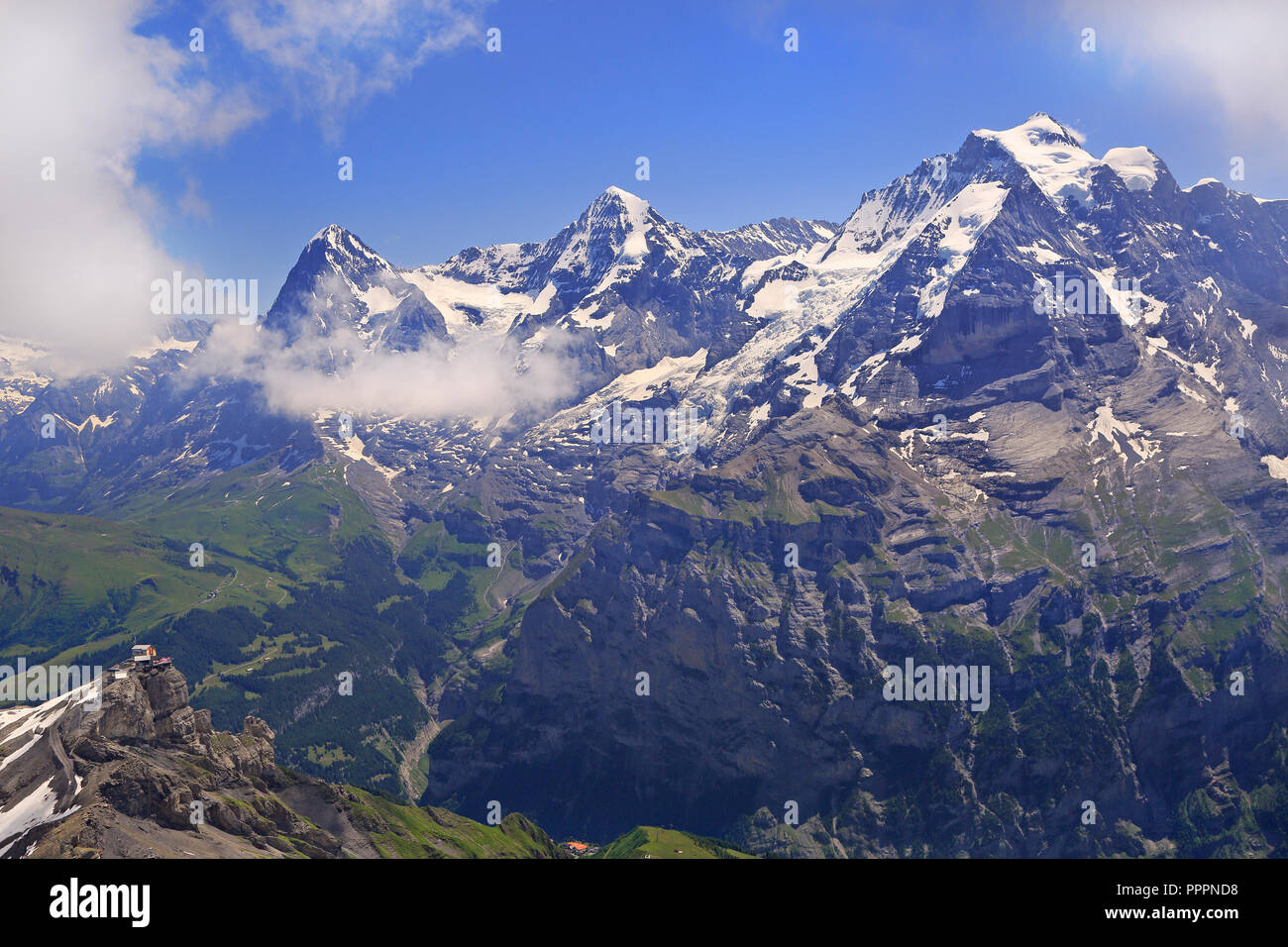 Eiger Monch Jungfrau Peaks Swiss Stockfotos und -bilder Kaufen - Alamy