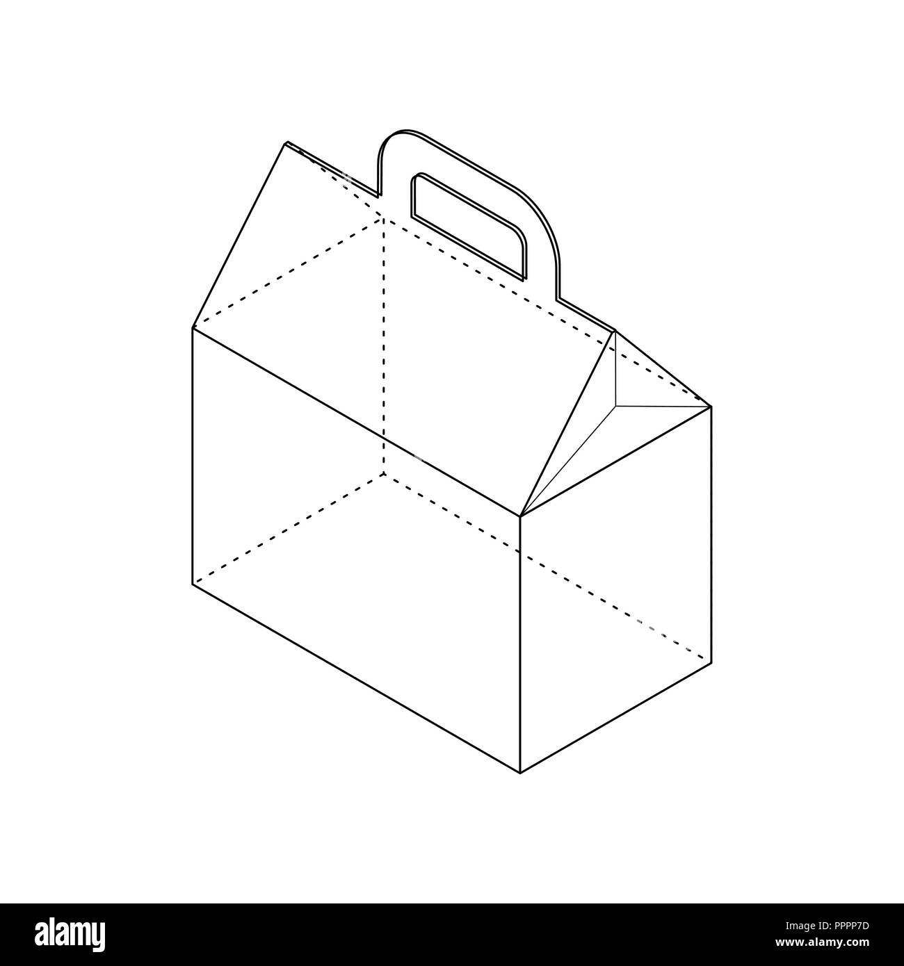 Box für Essen Regelung isoliert. Vector Illustration Stock Vektor